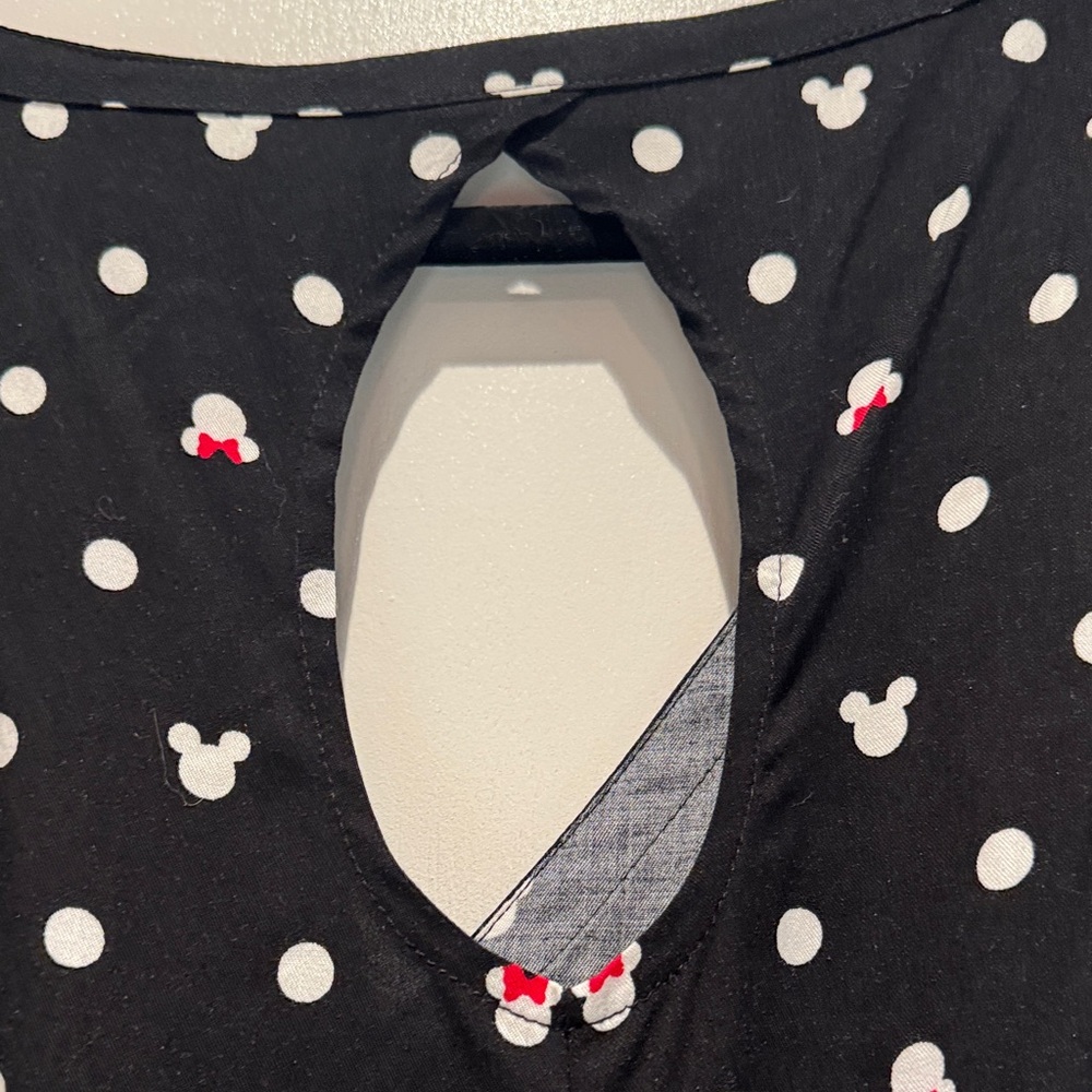 Women's Black Polka Dot Tie-Waist Romper - Picture 9 of 9